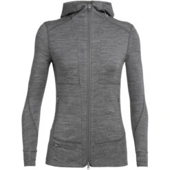 Icebreaker Women's Merino Quantum II Long Sleeve Zip Hood Jacket