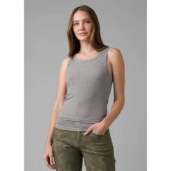 Prana Women's Foundation Rib Tank -Women Clothing Sale Store 1971001 HEATHERGREY