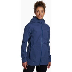 KUHL Women's Stretch Voyagr Jacket -Women Clothing Sale Store 2184 Ws Stretch Voyagr Jacket Slate Blue Front