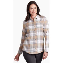KUHL Women's Kamila Flannel 11 KUHL Women's Kamila Flannel -Women Clothing Sale Store 8377 kamila flannel sand dune front pdp photo