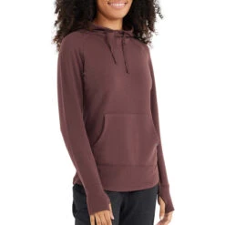 Women's Bamboo Fleece Pullover Hoody -Women Clothing Sale Store fleece pullover hoody umber women top 1