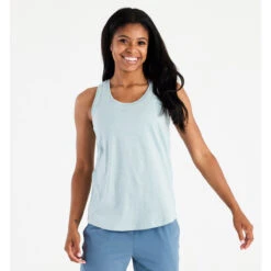 Women's Bamboo Heritage Tank -Women Clothing Sale Store heritage tank heather ocean mist women 1