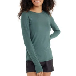 Women's Bamboo Midweight Long Sleeve -Women Clothing Sale Store midweight long sleeve dark jade women top 1