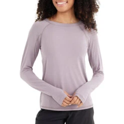 Women's Bamboo Midweight Long Sleeve -Women Clothing Sale Store midweight long sleeve purple sage women top 1